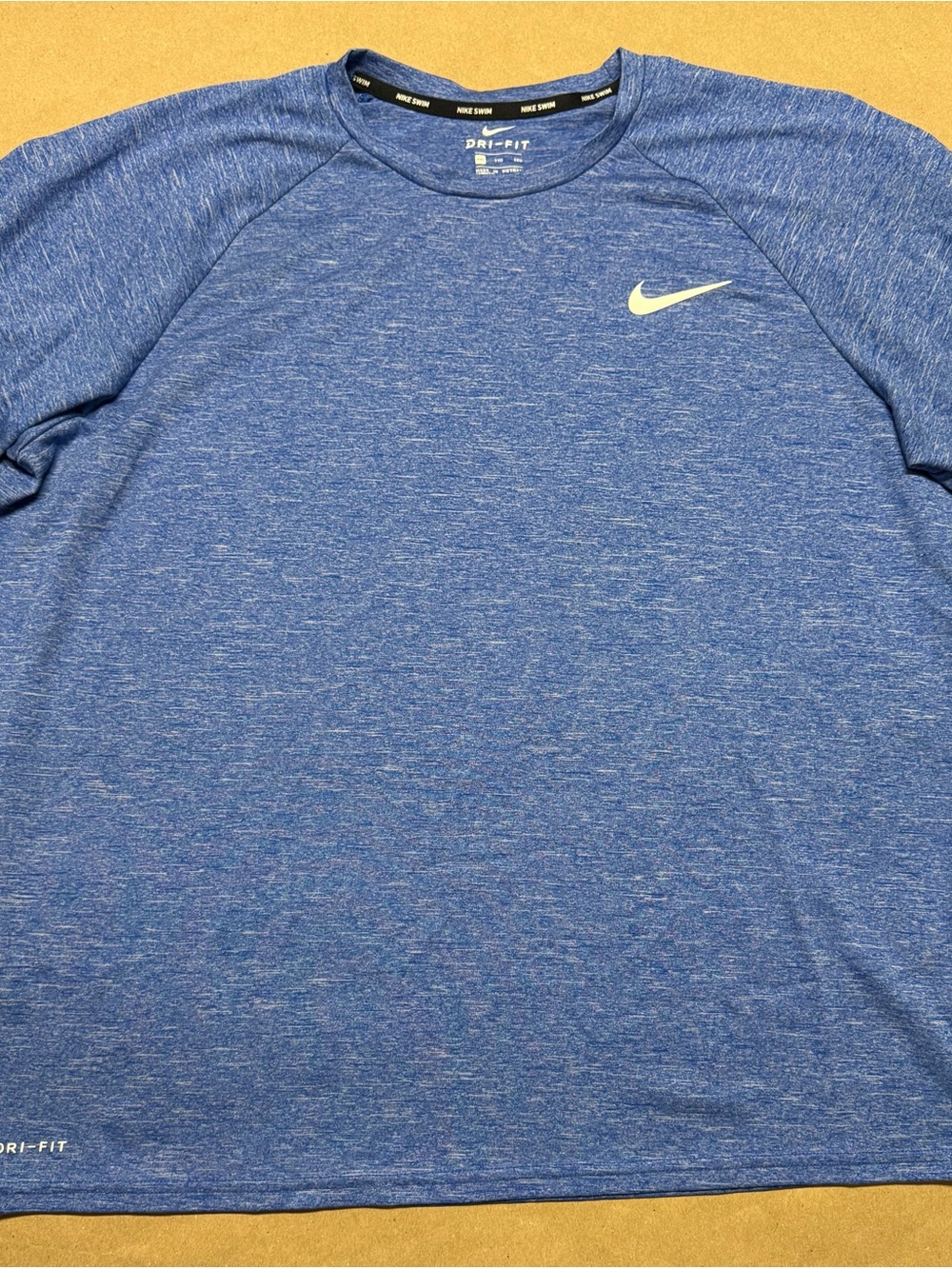 Nike DriFit Swim Blue Mens size XXL workout Shirt UPF 40 Rare!